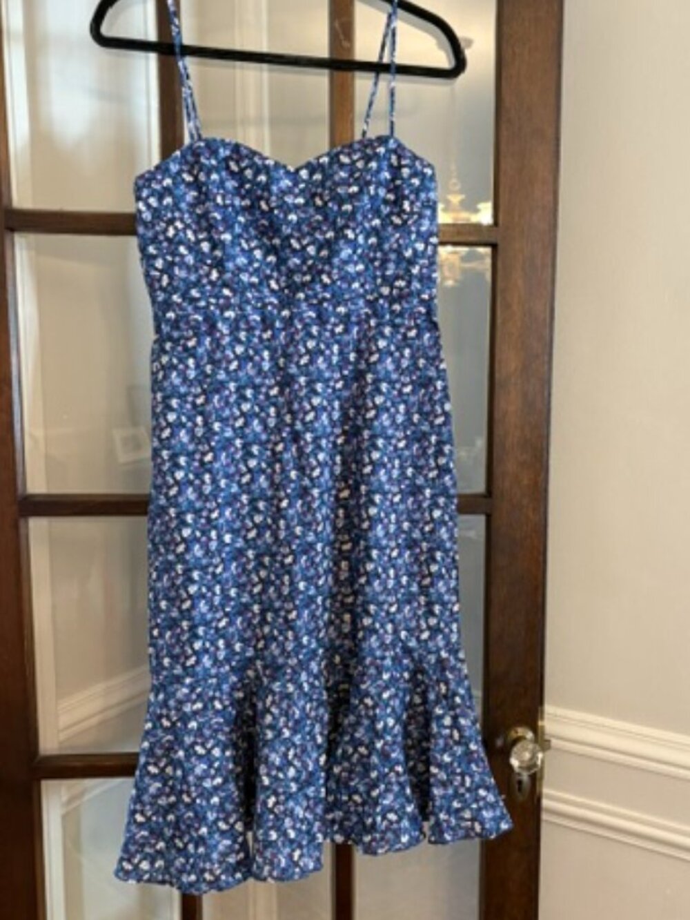 J.Crew Liberty of London Sarah Floral Ruffle Hem Midi Dress, Size 2